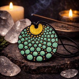 COLGANTE ORBES VERDE CLARO METALIZADO