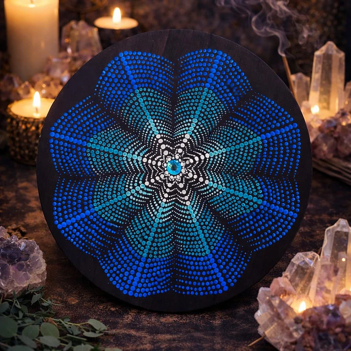 MANDALA 3D BLUE FLOWER 20 CM 1