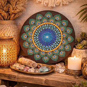 MANDALA PAVO REAL 30 CM