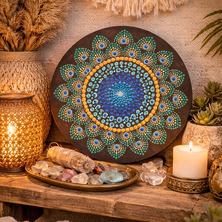 MANDALA PAVO REAL 30 CM 1