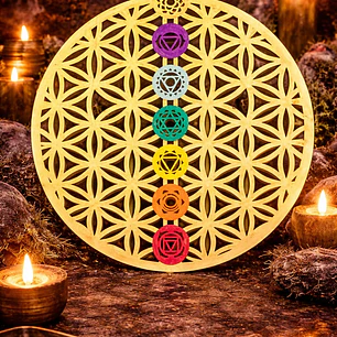 MANDALA FLOR DE LA VIDA CHAKRAS