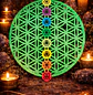 MANDALA FLOR DE LA VIDA VERDE CHAKRAS - Miniatura 1