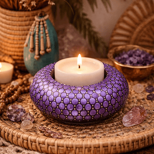 PORTA VELA MORADO 10 X 5 cm