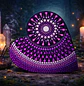 CORAZÓN MANDALA MORADO 15 X 14 CM - Miniatura 1