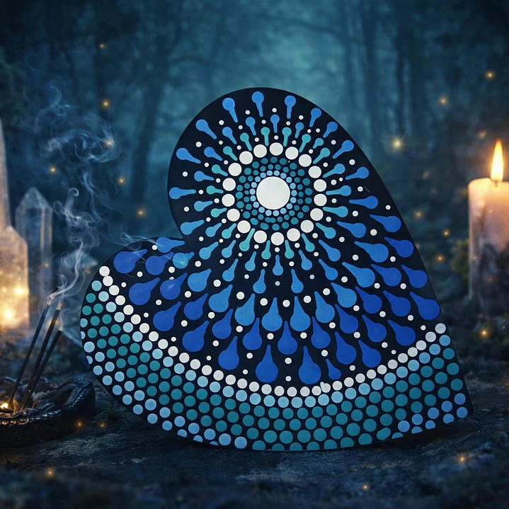 CORAZÓN MANDALA LA MAR 15 X 14 CM 1