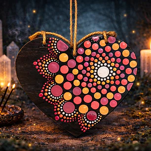 MANDALA CHAKRA CORAZÓN 15 x 14 CM