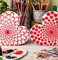 MANDALA WHITE&RED HEART 14 CM - Miniatura 3