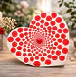 CORAZÓN MANDALA RED HEART 15 CM - Miniatura 1