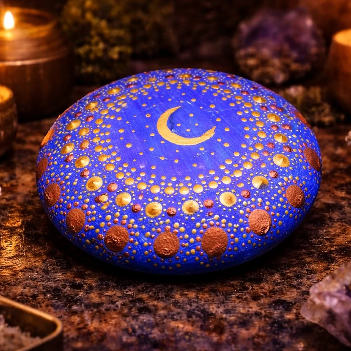 PIEDRA MANDALA LUNA ÁRABE 10 CM 1