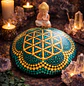PIEDRA MANDALA FLOR DE LA VIDA 15 CM - Miniatura 1