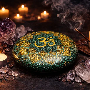 PIEDRA MANDALA OM 15 CM 