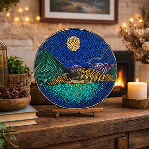 MANDALA PAISAJE LUNA 20 CM