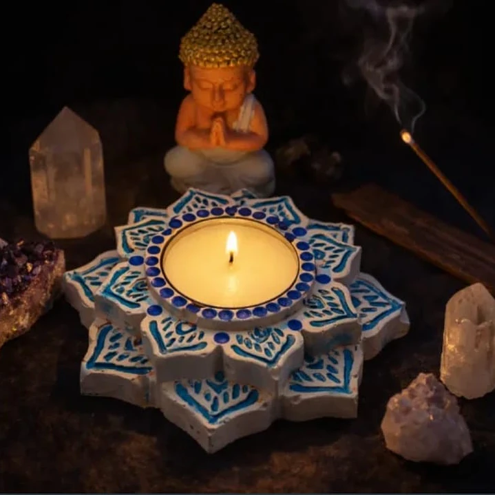 INCENSARIO FLOR DE LOTO AZUL 1