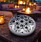 PIEDRA MANDALA PLATEADA Y NEGRA 10 CM - Miniatura 1