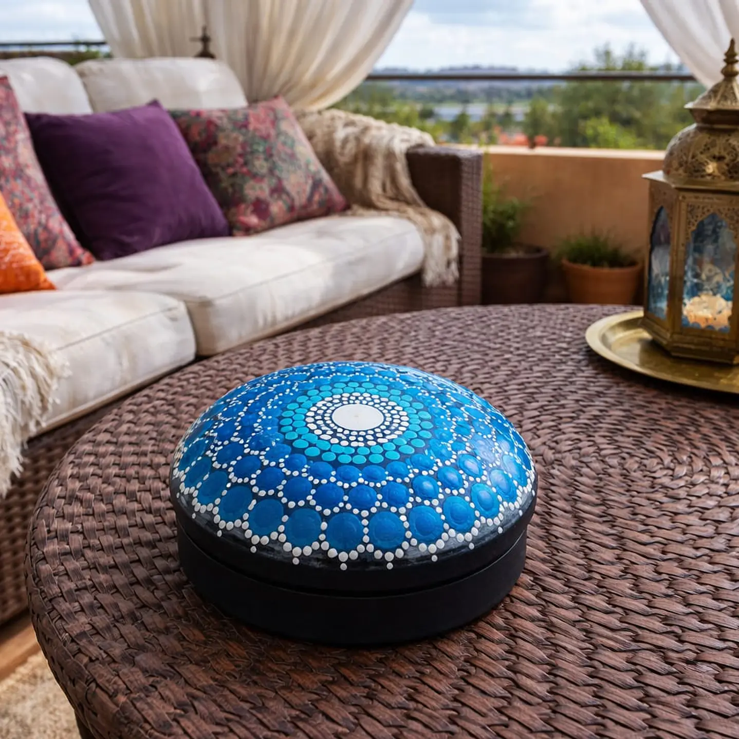 PIEDRA MANDALA CIELO 10 CM 1