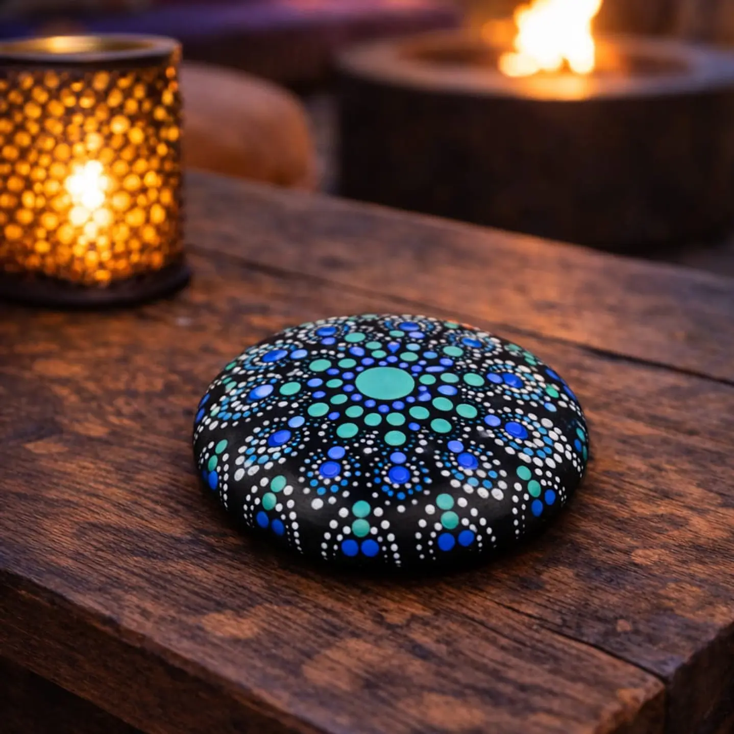 PIEDRA MANDALA FLORAZUL 15 CM 1