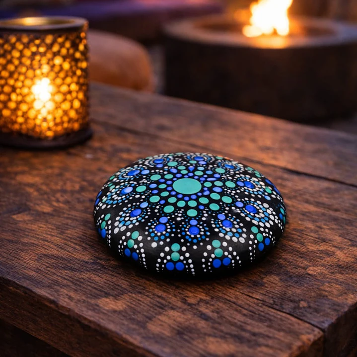 PIEDRA MANDALA FLORAZUL 15 CM 1