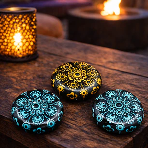 PIEDRA GOLD & BLACK 6,5CM 