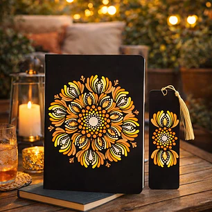 LIBRETA FLOR NARANJA