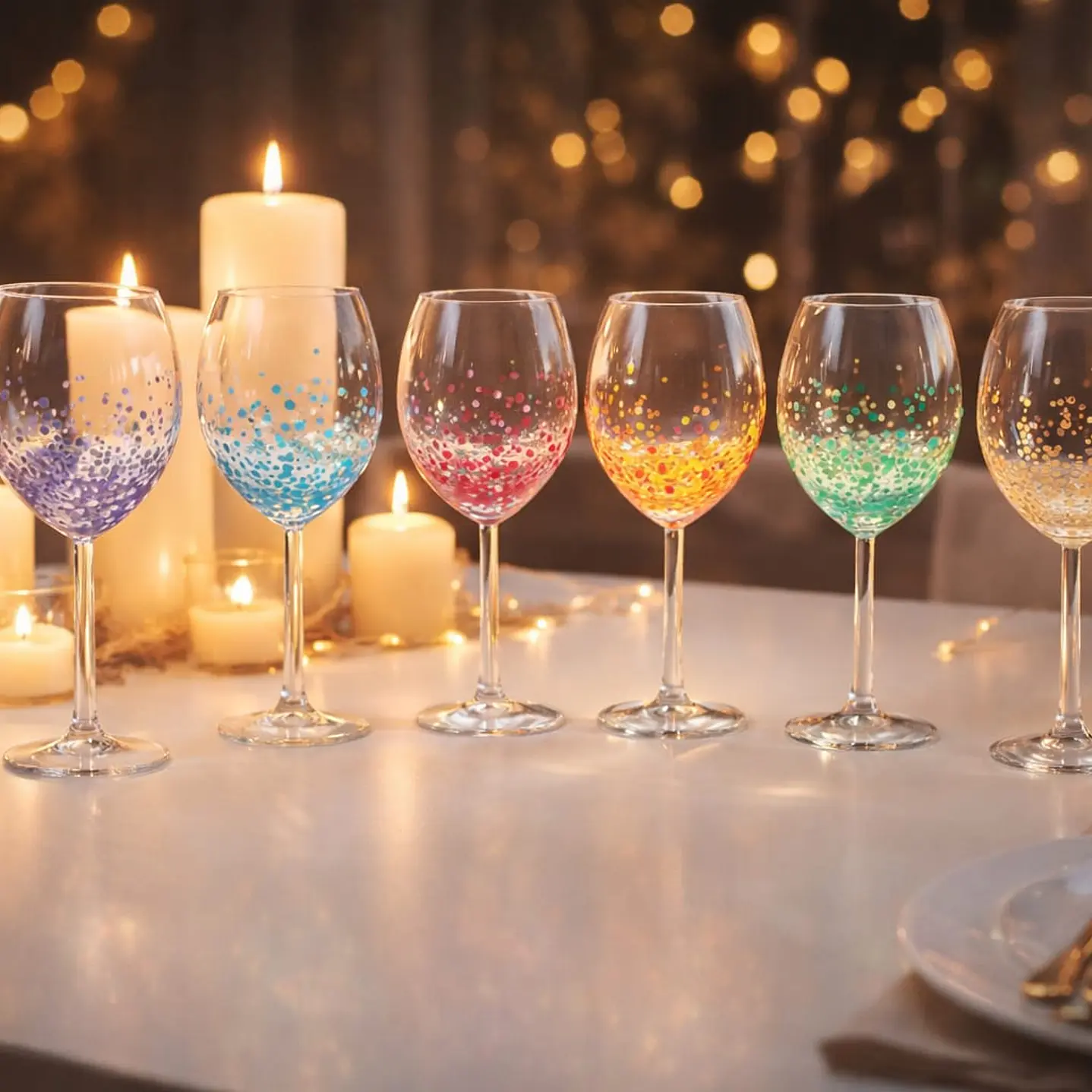 COPAS DE VIDRIO MANDALA X 6 