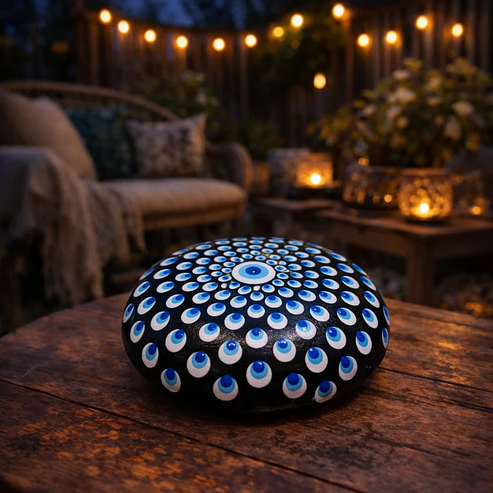 PIEDRA MANDALA OJO TURCO 10 CM 1