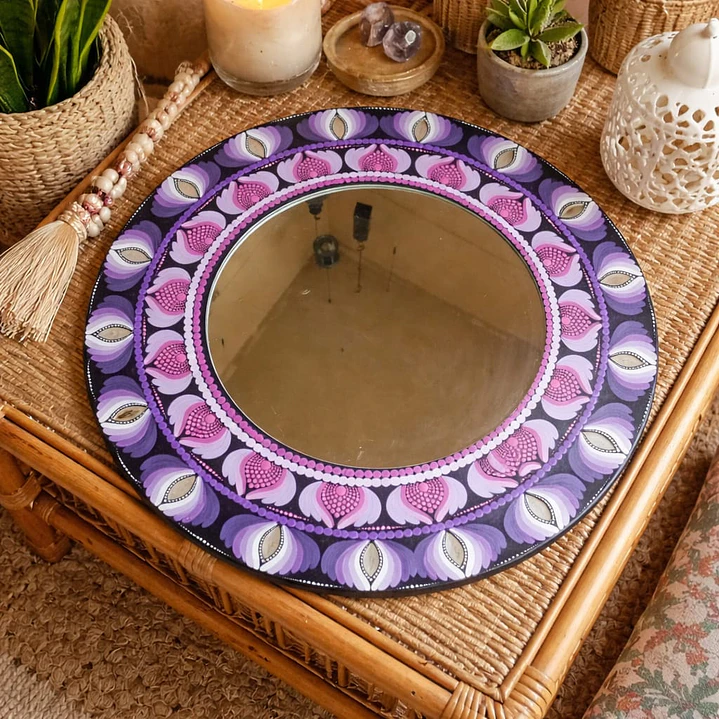 ESPEJO MANDALA PURPLE 50 CM   3