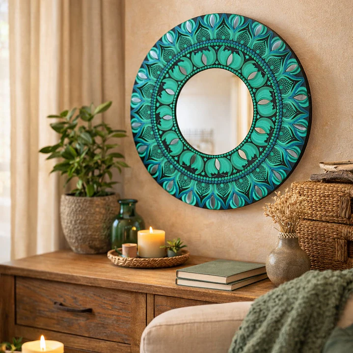 ESPEJO GREEN FLOWER 45 CM 1