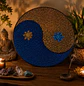 MANDALA YING YANG AZUL Y DORADO 50 CM  - Miniatura 1