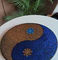 MANDALA YING YANG AZUL Y DORADO 50 CM  - Miniatura 2