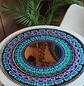 ESPEJO MANDALA TURQUESA Y MORADO 70 CM  - Miniatura 5