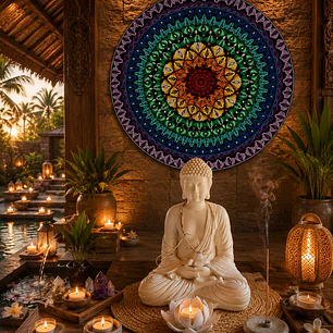 MANDALA PARED  CHAKRAS 90 CM