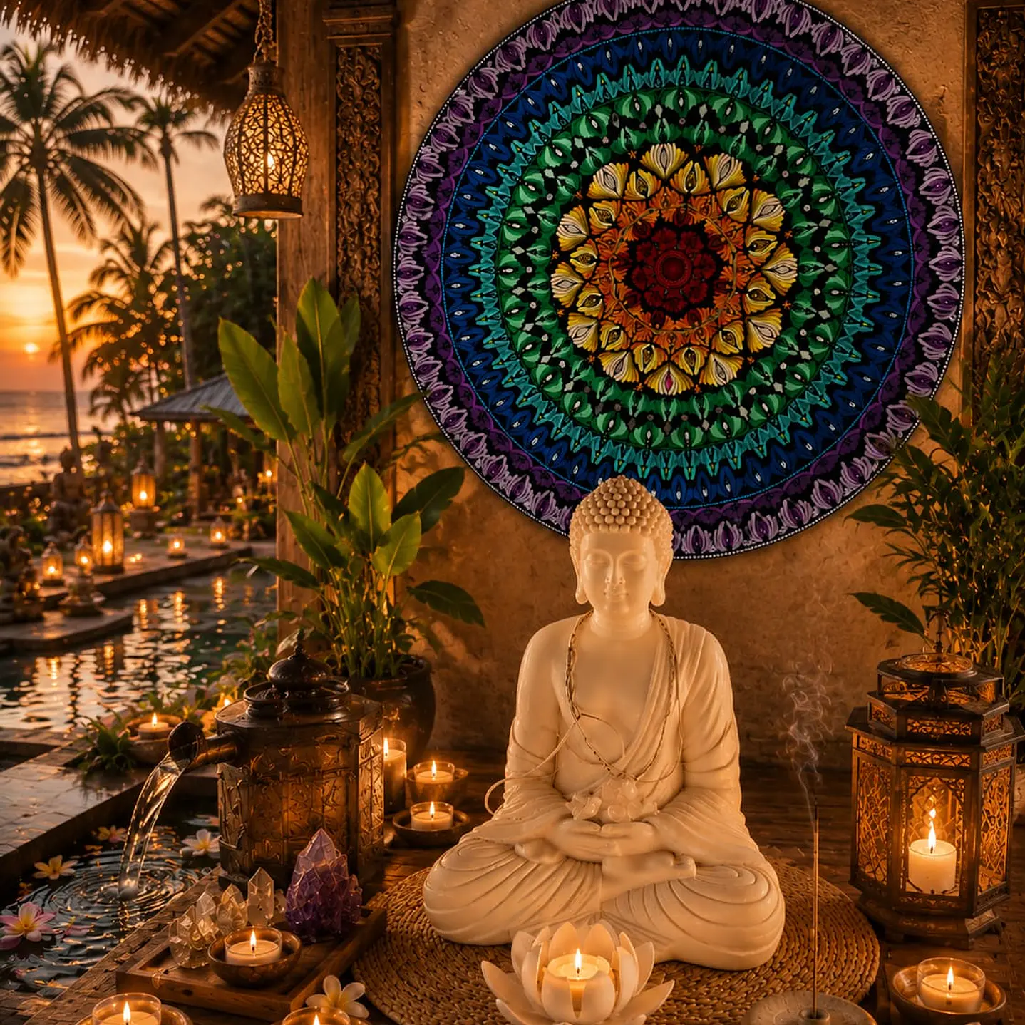 MANDALA PARED  CHAKRAS 90 CM 2