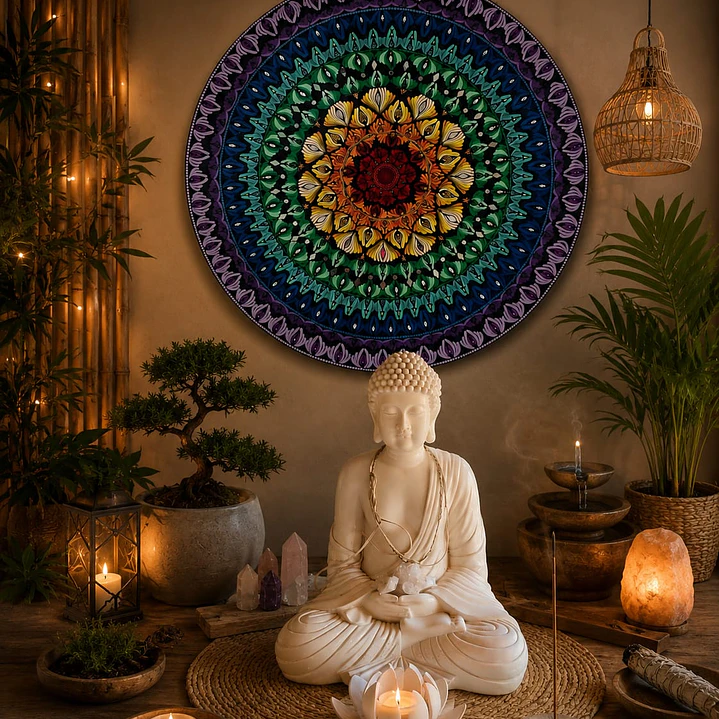 MANDALA PARED  CHAKRAS 90 CM 3