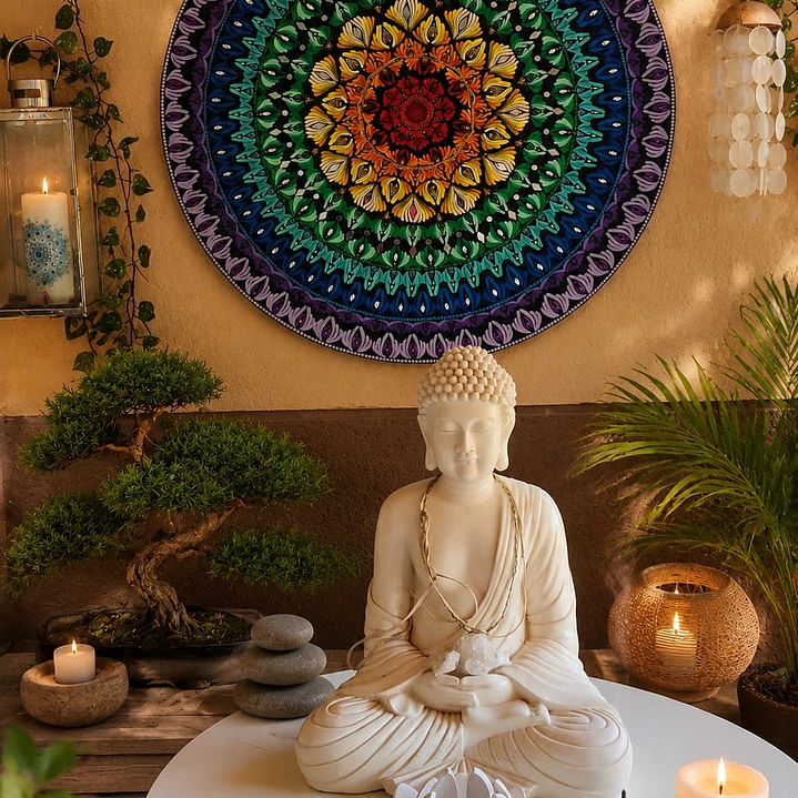 MANDALA PARED  CHAKRAS 90 CM 4