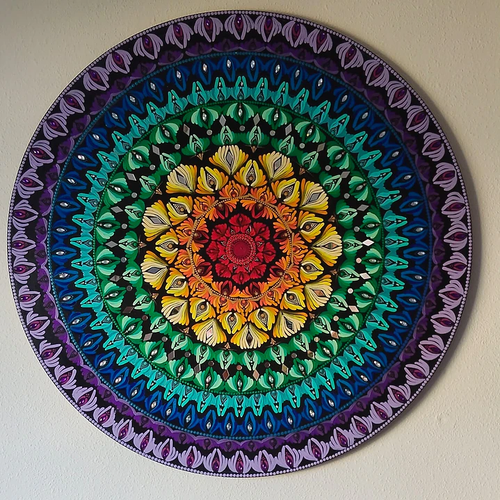 MANDALA PARED  CHAKRAS 90 CM 6