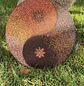 mandala ying yang marron y naranja 50 cm - Miniatura 2