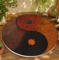 mandala ying yang marron y naranja 50 cm - Miniatura 3