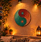 MANDALA YIN YANG VERDE Y NARANJA 50 CM - Miniatura 3