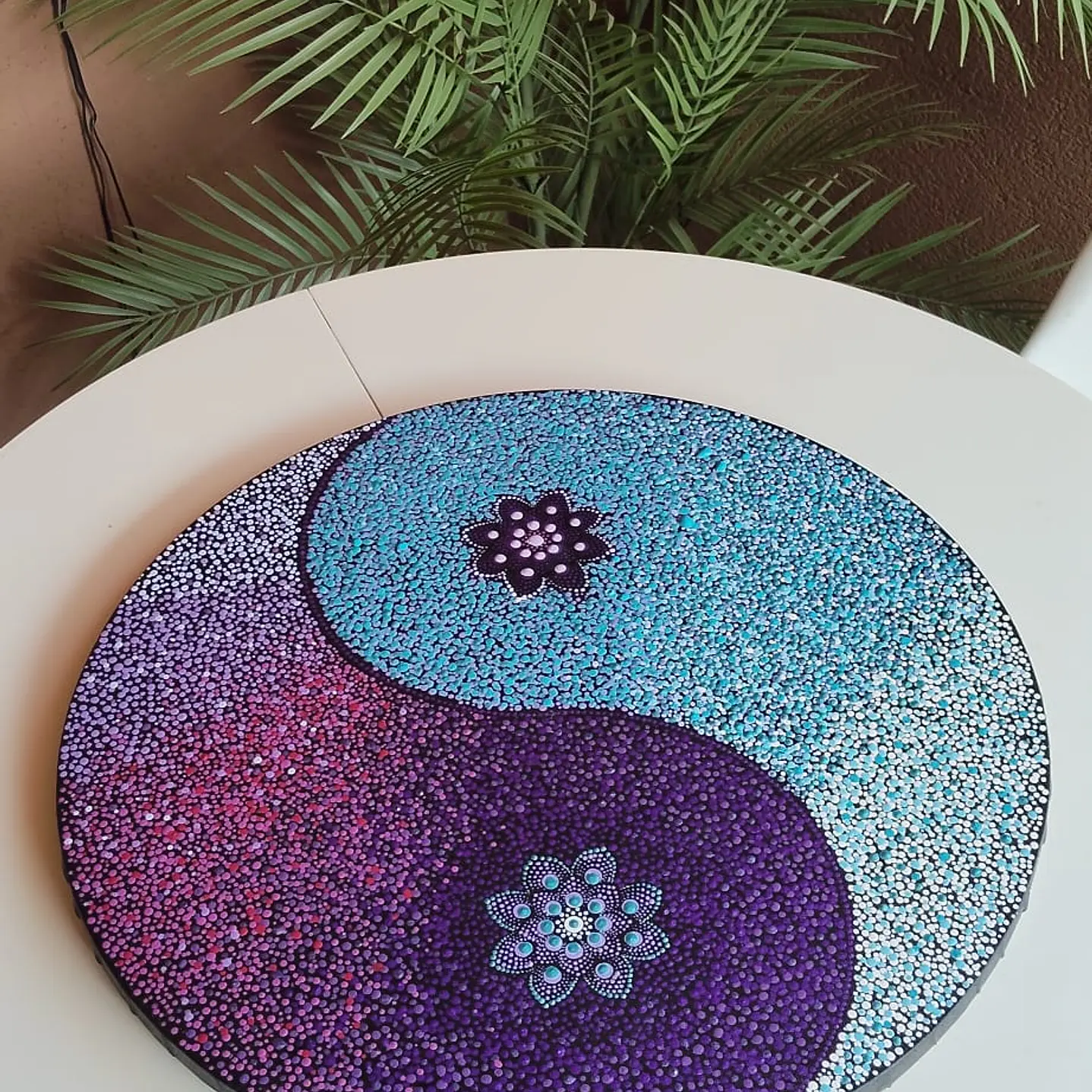 MANDALA YING YANG MORADO Y CELESTE 50 CM 4