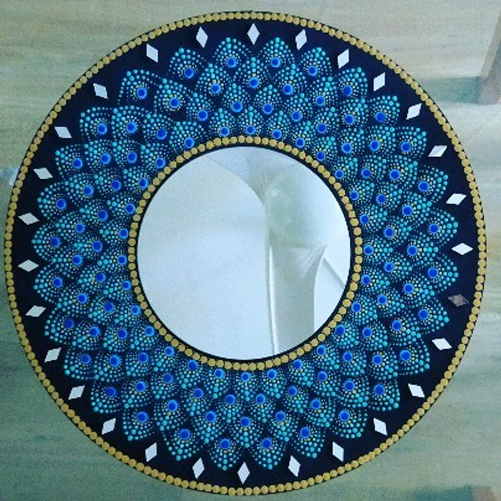 ESPEJO MANDALA PAVO REAL 45 CM 1