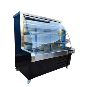 Vitrina refrigerada vidrio curvo 1M fabricación nacional