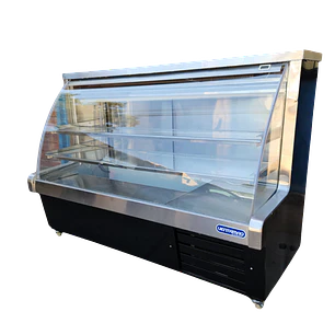 Vitrina nacional refrigerada vidrio curvo 1.50mts