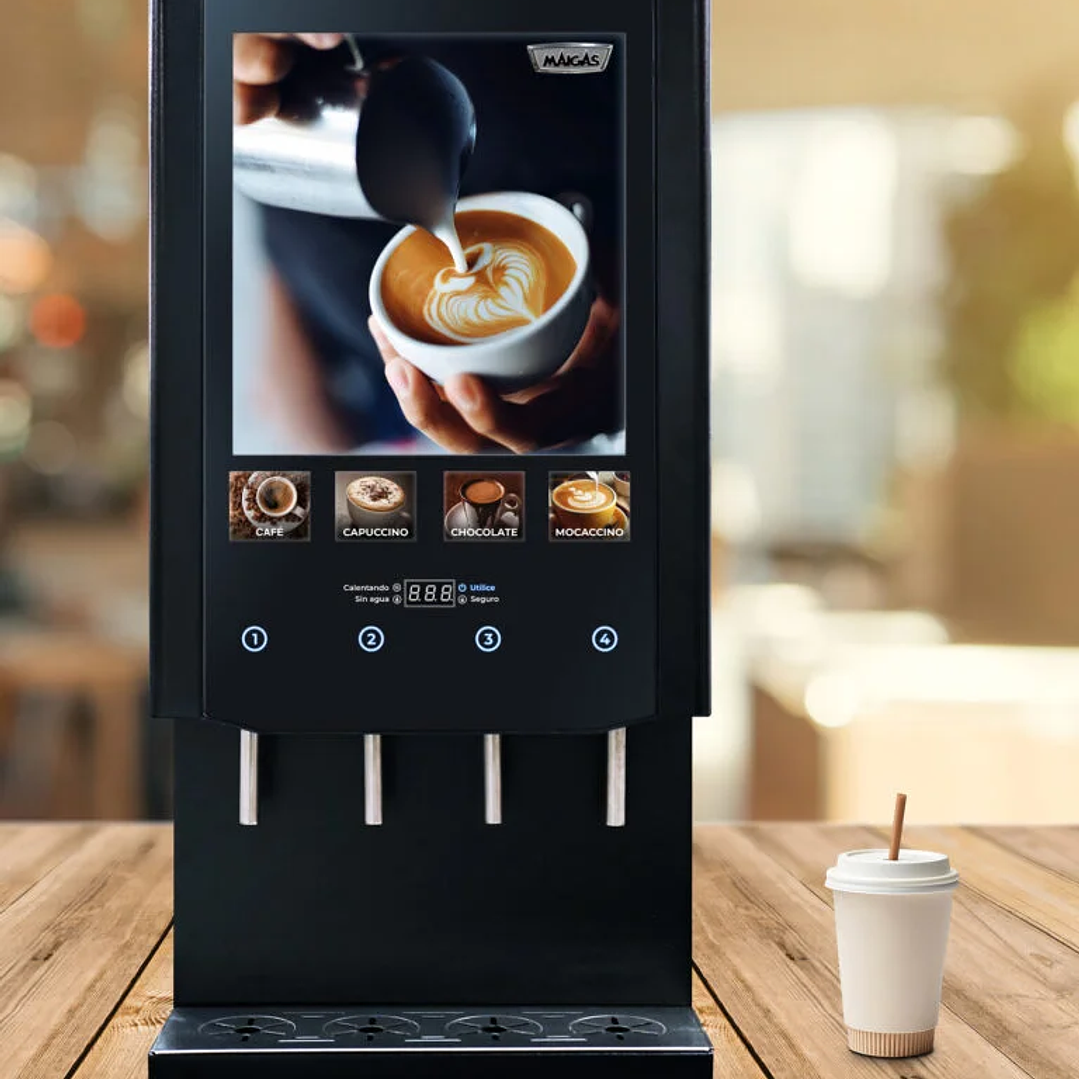 Maquina de Cafe 4 Sabores para mezclas solubles Maigas 2