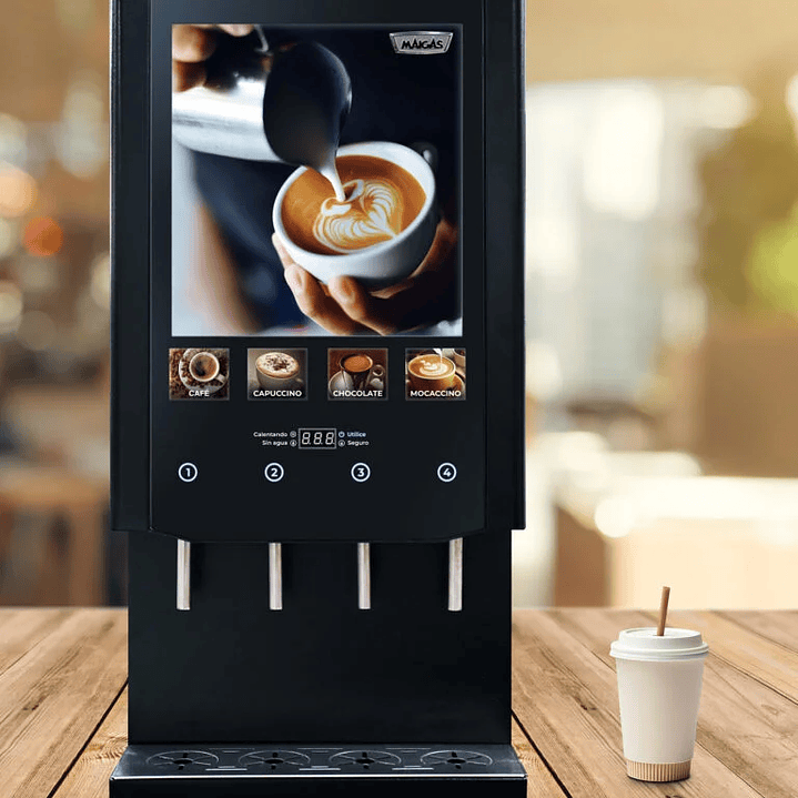 Maquina de Cafe 4 Sabores para mezclas solubles Maigas 2