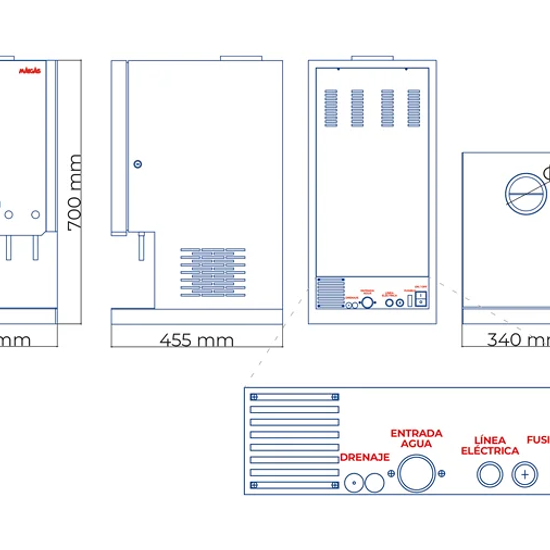 Maquina de Cafe 4 Sabores para mezclas solubles Maigas 4