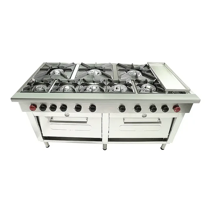 Cocina 8 Pl.+ 2 hornos +.Chq. GLP Descripción 2