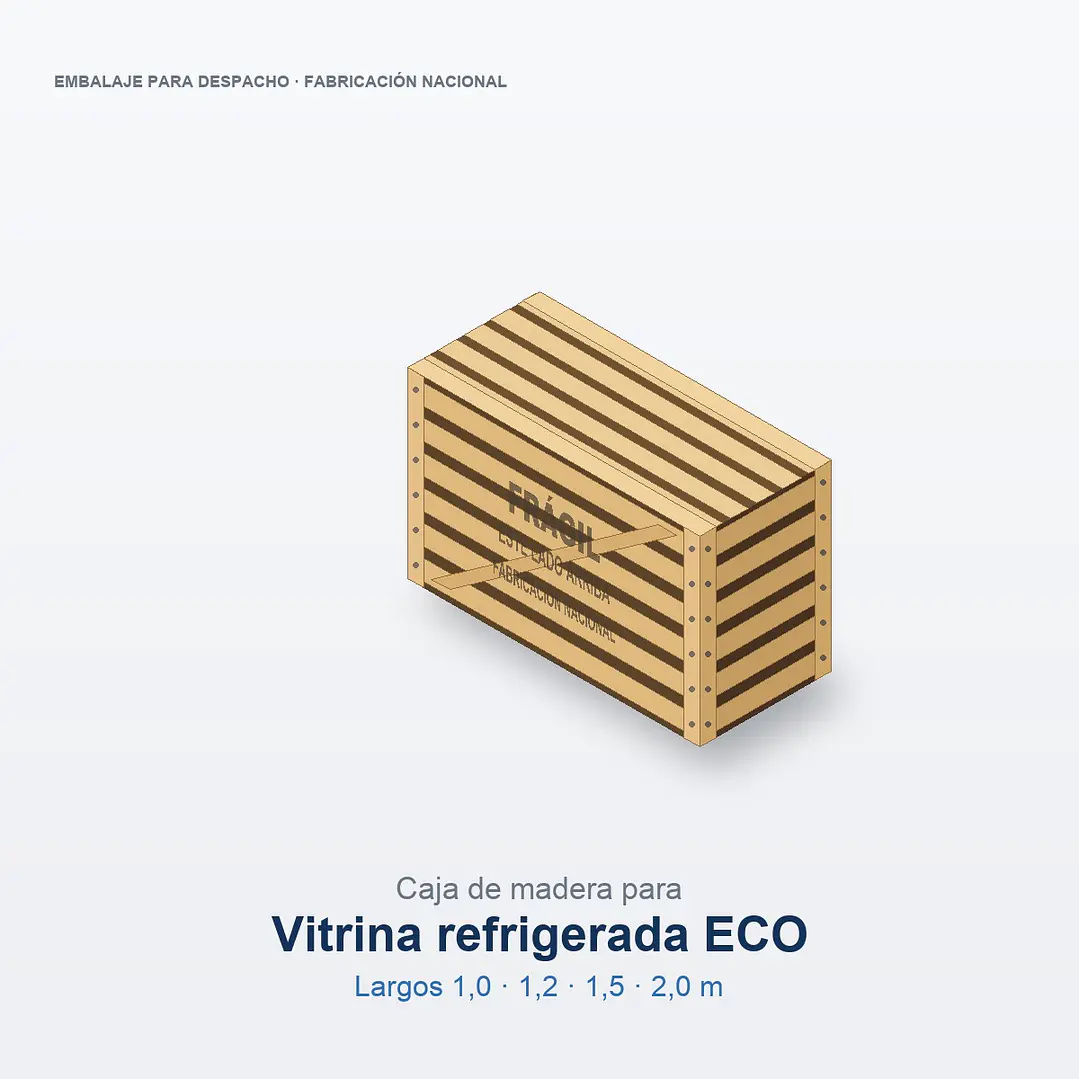 Caja de madera para vitrina refrigerada ECO 1