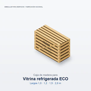Caja de madera para vitrina refrigerada ECO