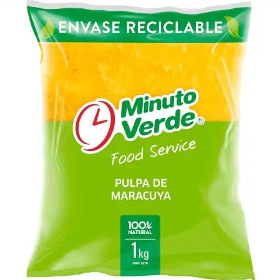 Pulpa Maracuyá Minuto Verde sin Pepas 1KG 1