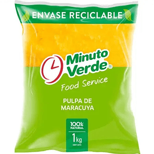 Pulpa Maracuyá Minuto Verde sin Pepas 1KG